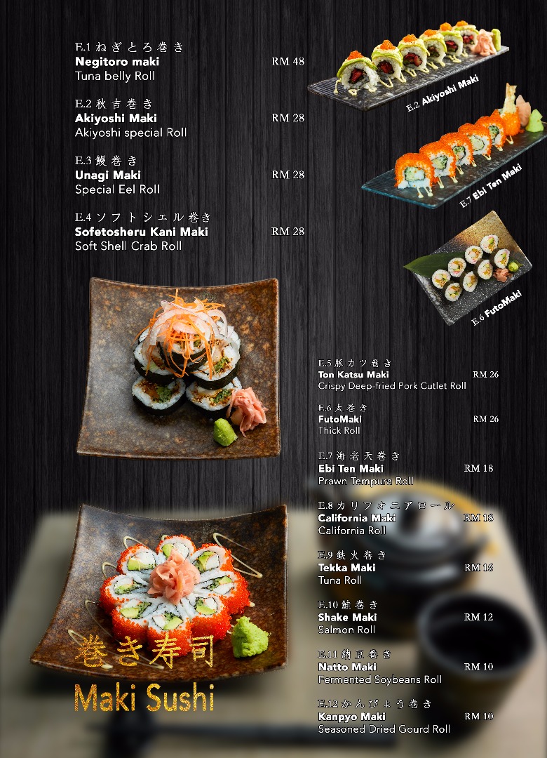 maki menu